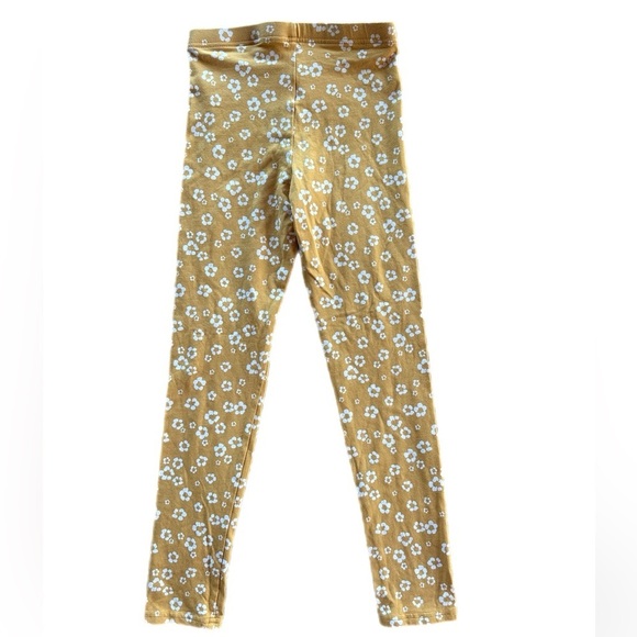 NWOT Old Navy Girls Yellow Floral Leggings Size 10-12 - Picture 3 of 5